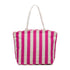 Borsa da mare in cotone a righe bianche e fucsia Lora Ferres, Borse e accessori Donna, SKU b516000072, Immagine 0